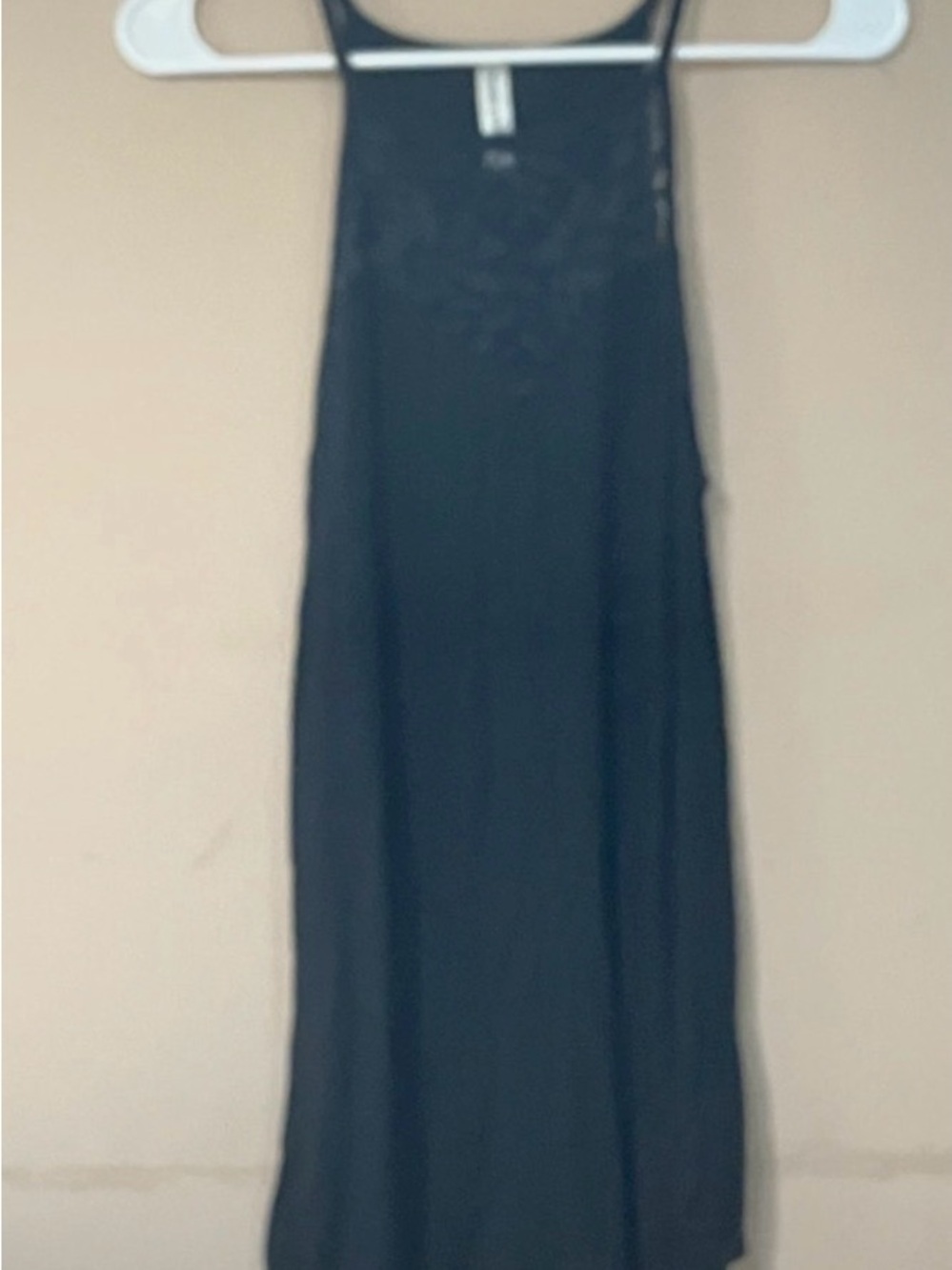 Zenana Outfitters Black Lace Yoke Tank Dress
